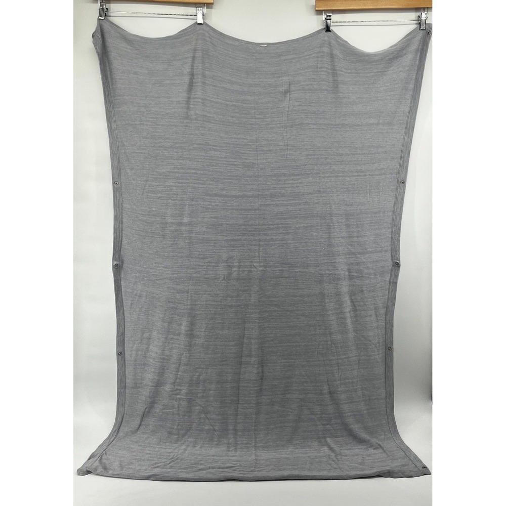 Lululemon Scarf Womens‎ One Size Gray Vinyasa Snap Wrap Herringbone Knit Logo